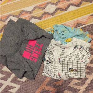 Slightly used Hurley 6-9Mo & Cotton On 6-12Mo
